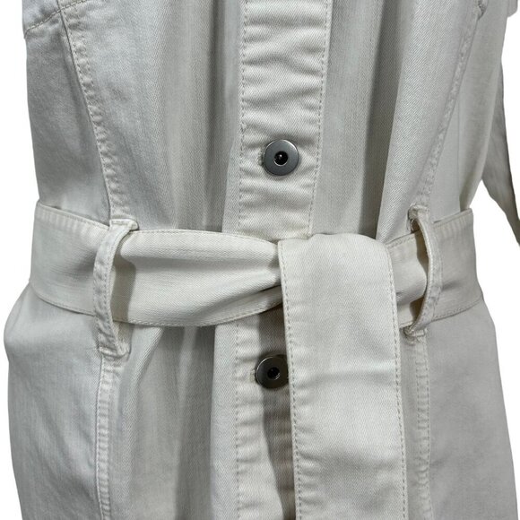 j. jill White Removeable Tie Button Front Utility Jacket Size L - Picture 6 of 14